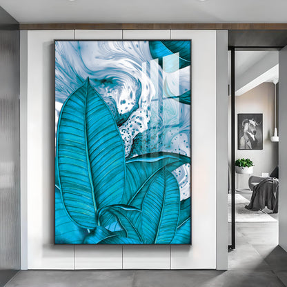 Oceanic Dreamscape Glass Finish Vertical Wall Art