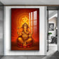 Hindu Lord Ganesh Ji Glass Finish Vertical Wall Art