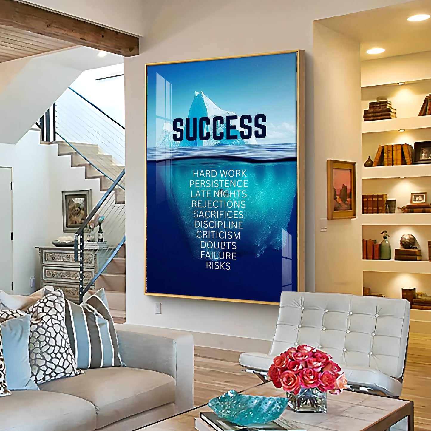 Perseverance Pro Glass Finish Vertical Wall Art