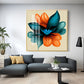 Abstract Ethereal Petals Glass Finish Square Wall Art