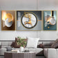 Abstraction of Deer Glass Finish Wall Art (Set Of 3)