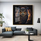 Enchanted Owl Glass Finish Square Wall Art