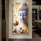 Sacred Stillness Buddha Glass Finish Vertical Wall Art