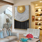 Golden Aura Living Glass Finish Vertical Wall Art