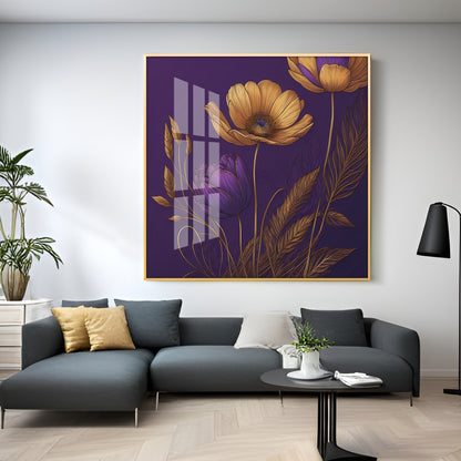 Lavender Haven Decor Glass Finish Square Wall Art