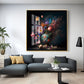 Botanical Beauty Glass Finish Square Wall Art