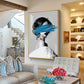 Dream Blur Modern Expression Glass Finish Vertical Wall Art