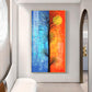 Tranquil Heights Glass Finish Vertical Wall Art