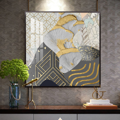 Chromatic Elevation Glass Finish Square Wall Art