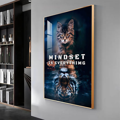 Mindset Matter Glass Finish Vertical Wall Art