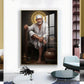 Sai Baba Glass Finish Vertical Wall Art