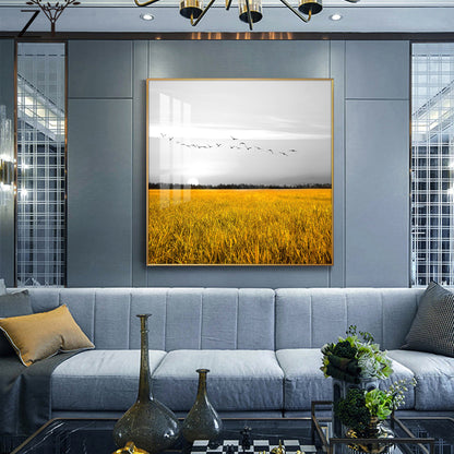 Fields of Freedom Glass Finish Square Wall Art