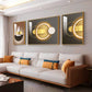 Brown & Gold Fusion Glass Finish Wall Art (Set Of 3)