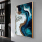 Oceanic Elegance Glass Finish Vertical Wall Art