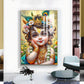 Lord Baby Krishna Glass Finish Vertical Wall Art