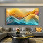 Waves Elegance Glass Finish Horizontal Wall Art