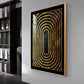 Golden Echoes Glass Finish Vertical Wall Art