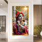 Bihari Ji Glass Finish Vertical Wall Art