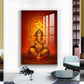 Hindu Lord Ganesh Ji Glass Finish Vertical Wall Art