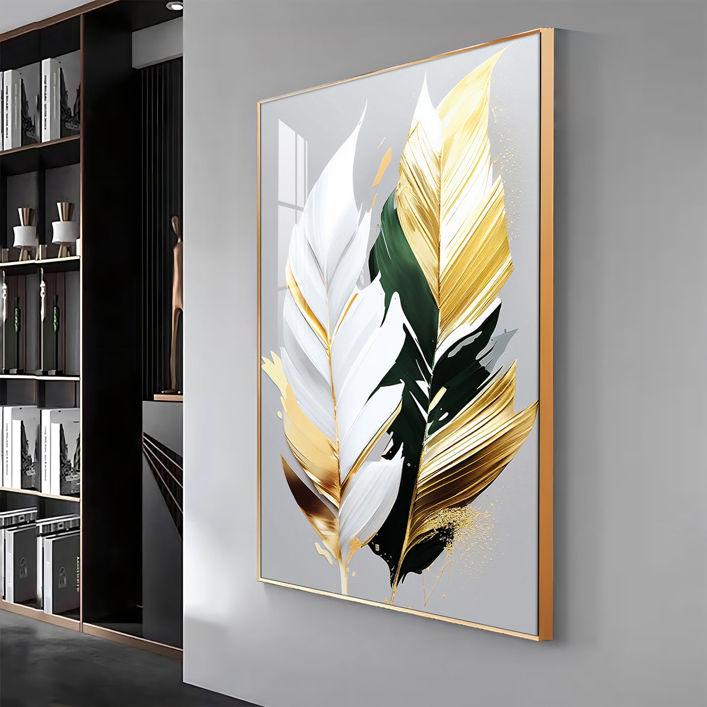 Whispers of Nature Glass Finish Vertical Wall Art