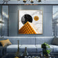 Luxe Sphere Glass Finish Square Wall Art