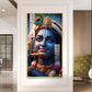 Krishna Flute Glass Finish Vertical Wall Art