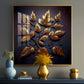 Leafy Mural Elegance Glass Finish Square Wall Art