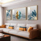 Colorful Feather Duality Glass Finish Wall Art (Set Of 3)