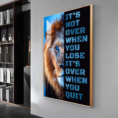 Courageous Spirit Glass Finish Vertical Wall Art