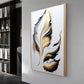 Luxe Leaf Art Glass Finish Vertical Wall Art