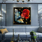 Abstract Betta Fish Glass Finish Square Wall Art