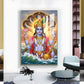Sri Maha Vishnu Glass Finish Vertical Wall Art