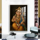 Lord kartikeya Swamy Glass Finish Vertical Wall Art