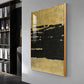 Midnight Elegance Glass Finish Vertical Wall Art