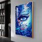Floral Vision Glass Finish Vertical Wall Art
