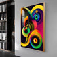 Dynamic Whirl Glass Finish Vertical Wall Art