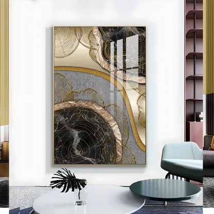 Majestic Fusion Glass Finish Vertical Wall Art