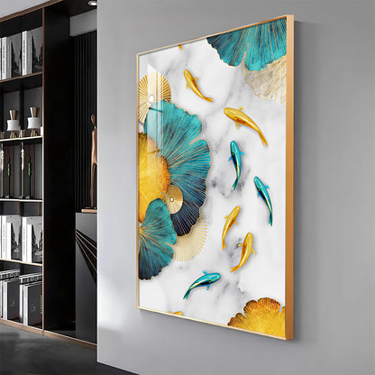 Floral Harmony Sunlit Blooms Glass Finish Vertical Wall Art
