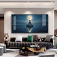 Buddha In Littoral land Glass Finish Horizontal Wall Art