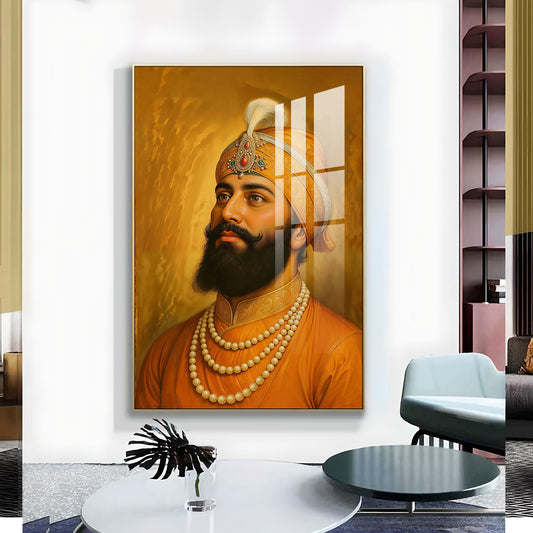 Dhan Dhan Kalgidhar Guru Gobind Singh Ji Glass Finish Vertical Wall Art