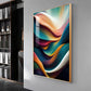 Waves of Color Glass Finish Vertical Wall Art