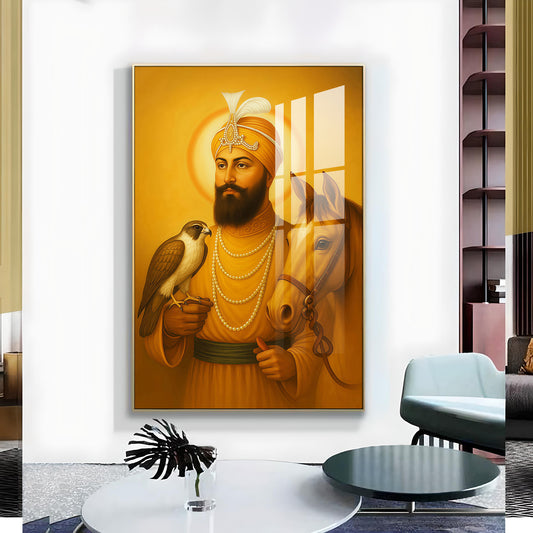 Guru Gobind Singh ji Glass Finish Vertical Wall Art
