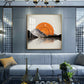 Sunlit Peaks Glass Finish Square Wall Art