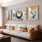 3D Abstract Art Glass Finish Wall Art (Set Of 3)