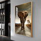 Urban Safari Living Room Adventure Glass Finish Vertical Wall Art