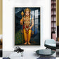 Lord Kartikeya Glass Finish Vertical Wall Art