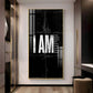 Clean Lines Motivational Glass Finish Vertical Wall Art