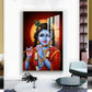 Lord Baby Krishna Glass Finish Vertical Wall Art
