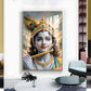 Shri Krishna Ji With Flute Glass Finish Vertical Wall Art