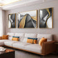 Reflective Art Glass Finish Wall Art (Set Of 3)